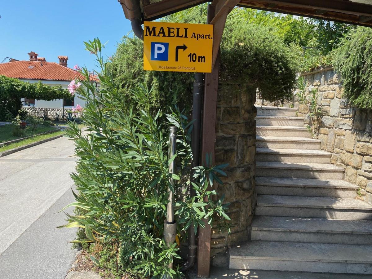 Maeli Apartment Lucija Bagian luar foto